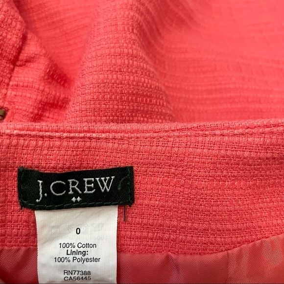 J Crew Orange Mini Skirt Size 0 - Picture 3 of 3